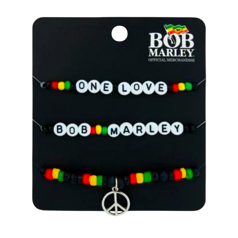 3-Pack Bob Marley One Love Bracelet Set - NWT